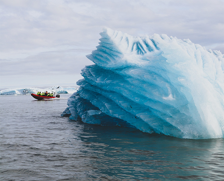 Boottocht over het gletsjermeer van Jökulsárlón