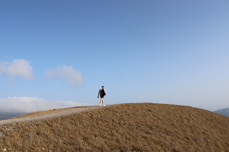 Wandelen over Nea Kameni