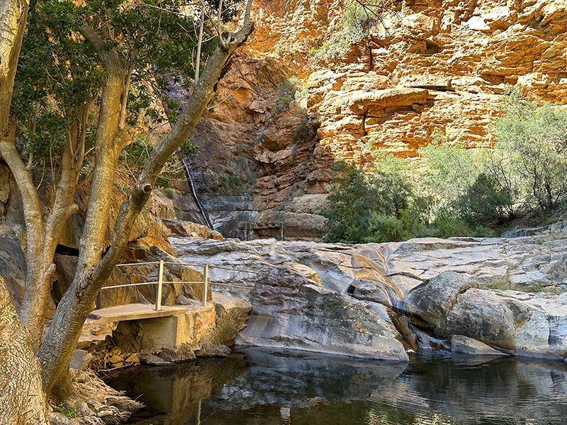 Route naar Meiringspoortwaterval Zuid-Afrika