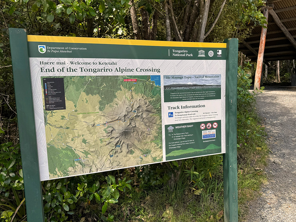 Laatste stuk Tongariro wandeling